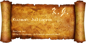 Kuzman Julianna névjegykártya