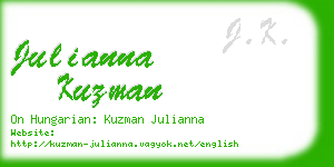 julianna kuzman business card